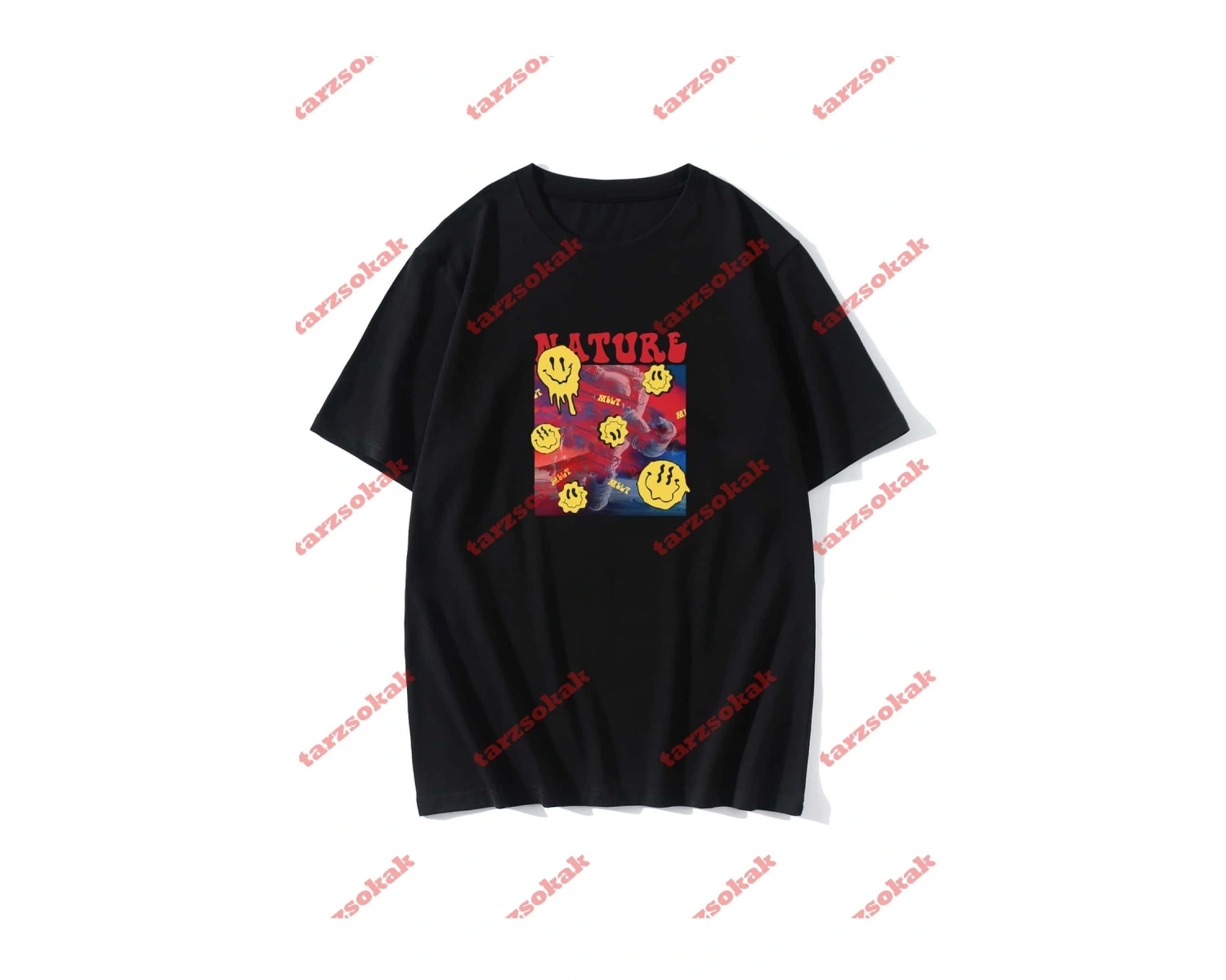 Model 3507 Erkek Yazlık Yuvarlak Yaka Kısa Kollu Günlük Tişört, Yaz