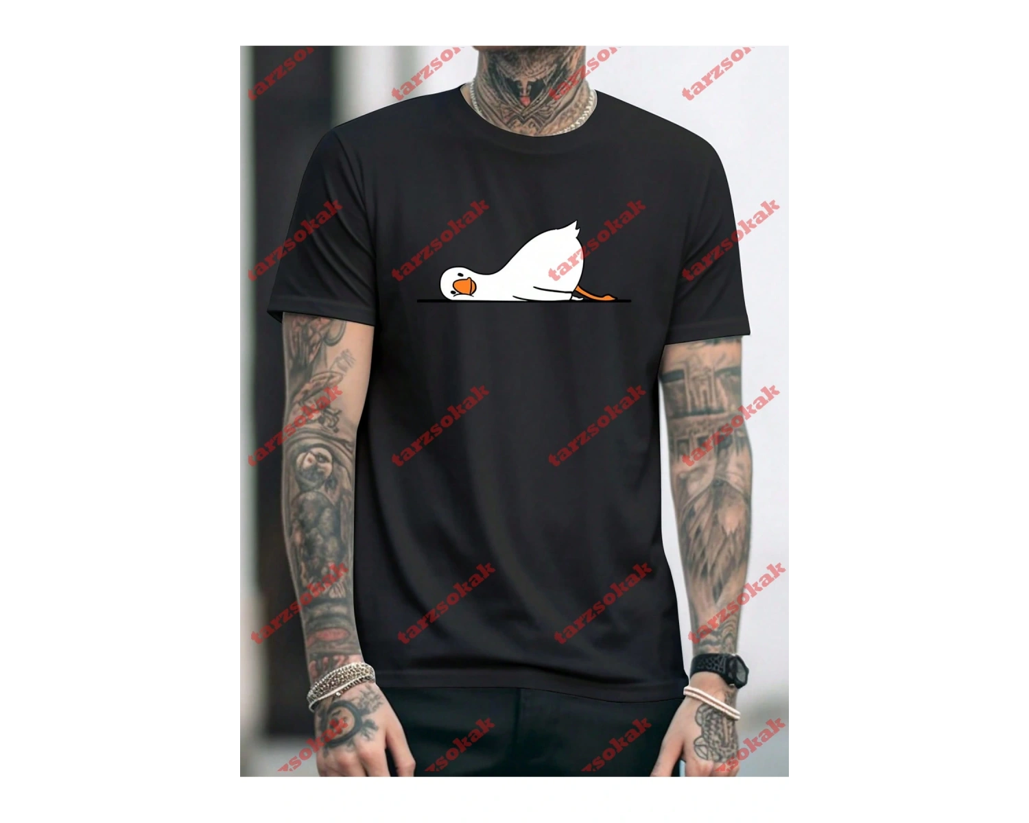 Model 3511 Erkek Yazlık Yuvarlak Yaka Kısa Kollu Günlük Tişört, Yaz