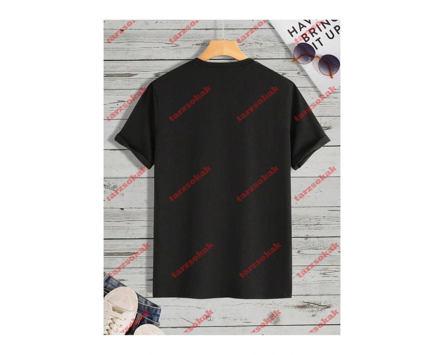 Model 3515 Erkek Yazlık Yuvarlak Yaka Kısa Kollu Günlük Tişört, Yaz