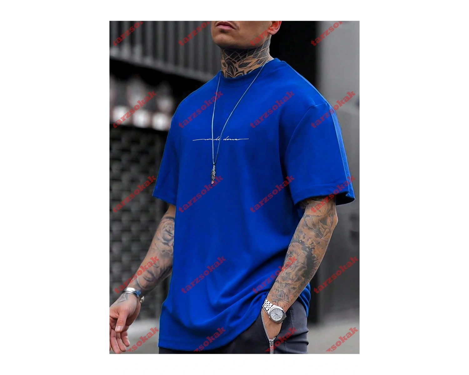 Model 3520 Erkek Yazlık Yuvarlak Yaka Kısa Kollu Günlük Tişört, Yaz