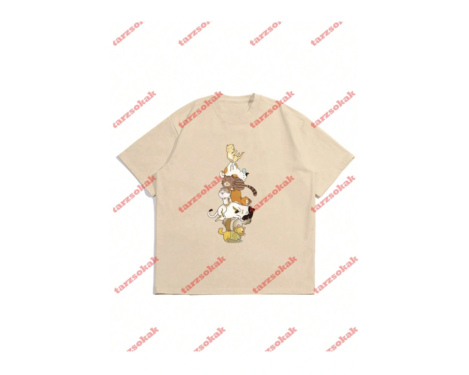 Model 3533 Erkek Yazlık Yuvarlak Yaka Kısa Kollu Günlük Tişört, Yaz