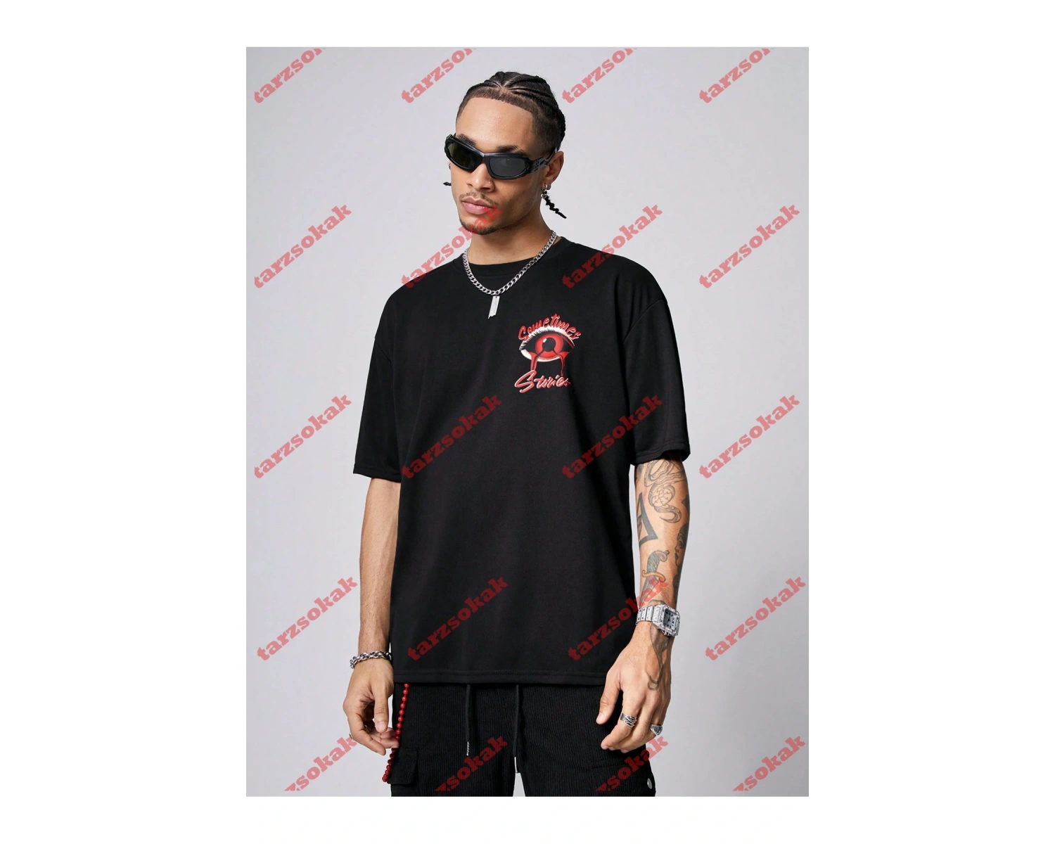 Model 3540 Erkek Yazlık Yuvarlak Yaka Kısa Kollu Günlük Tişört, Yaz