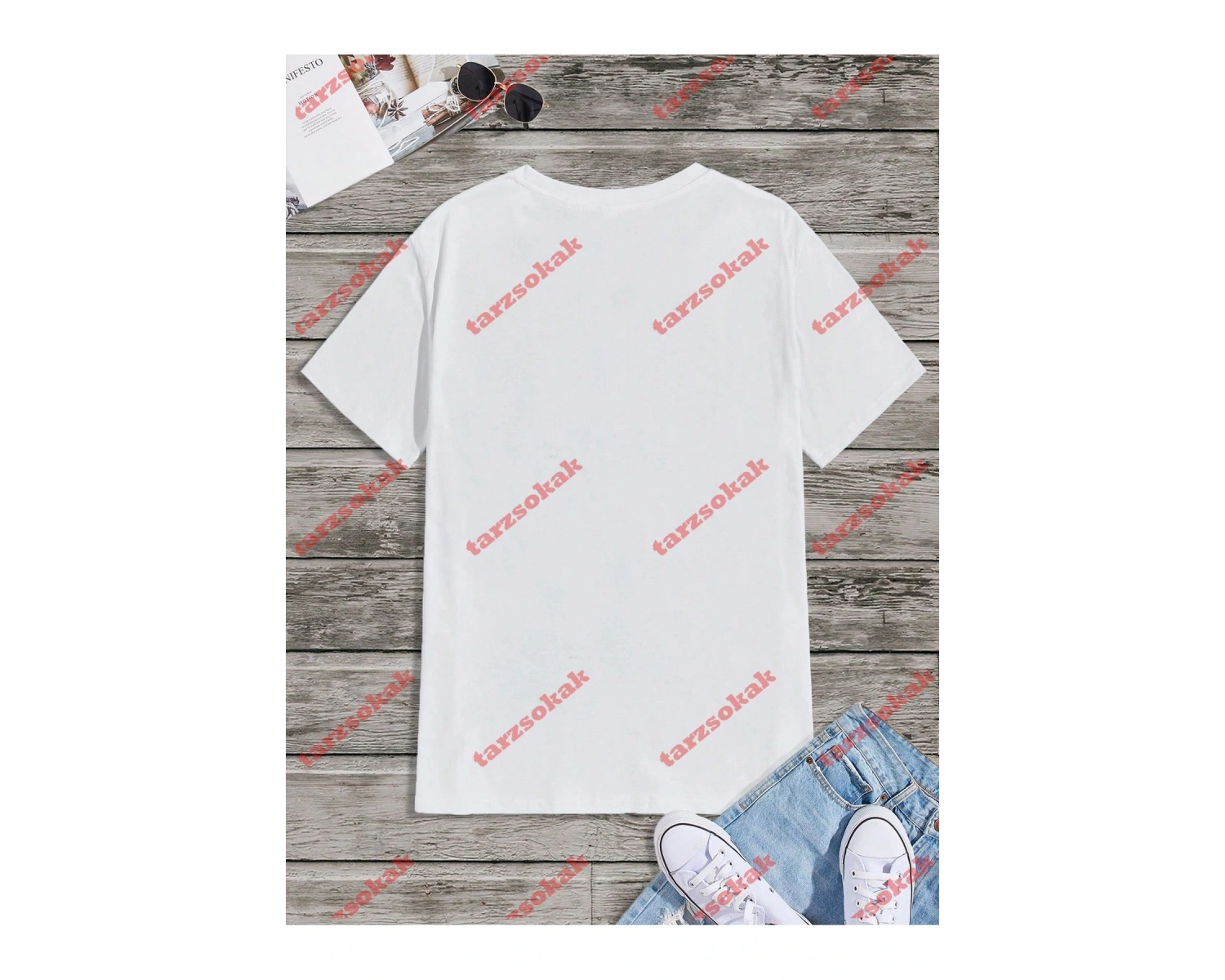 Model 3547 Erkek Yazlık Yuvarlak Yaka Kısa Kollu Günlük Tişört, Yaz