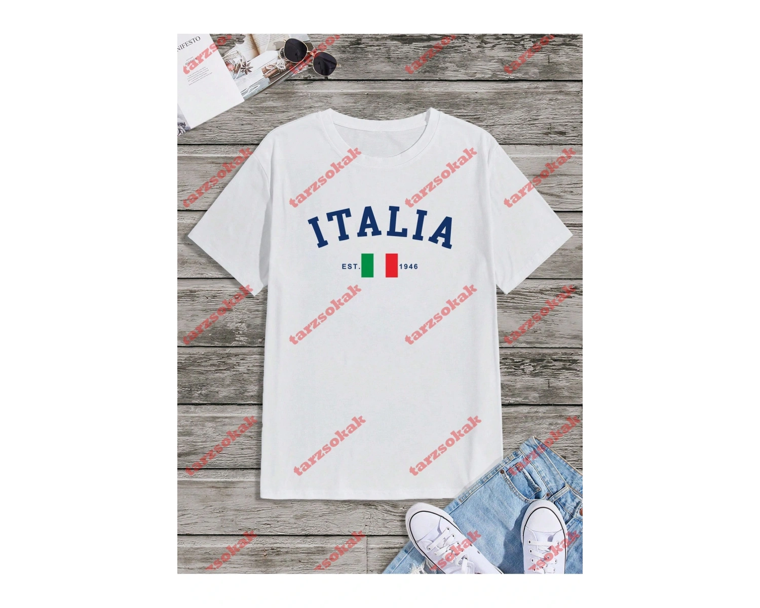 Model 3547 Erkek Yazlık Yuvarlak Yaka Kısa Kollu Günlük Tişört, Yaz