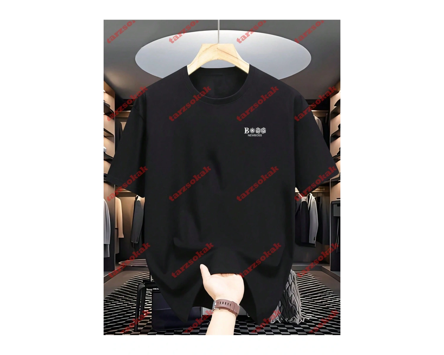 Model 3551 Erkek Yazlık Yuvarlak Yaka Kısa Kollu Günlük Tişört, Yaz