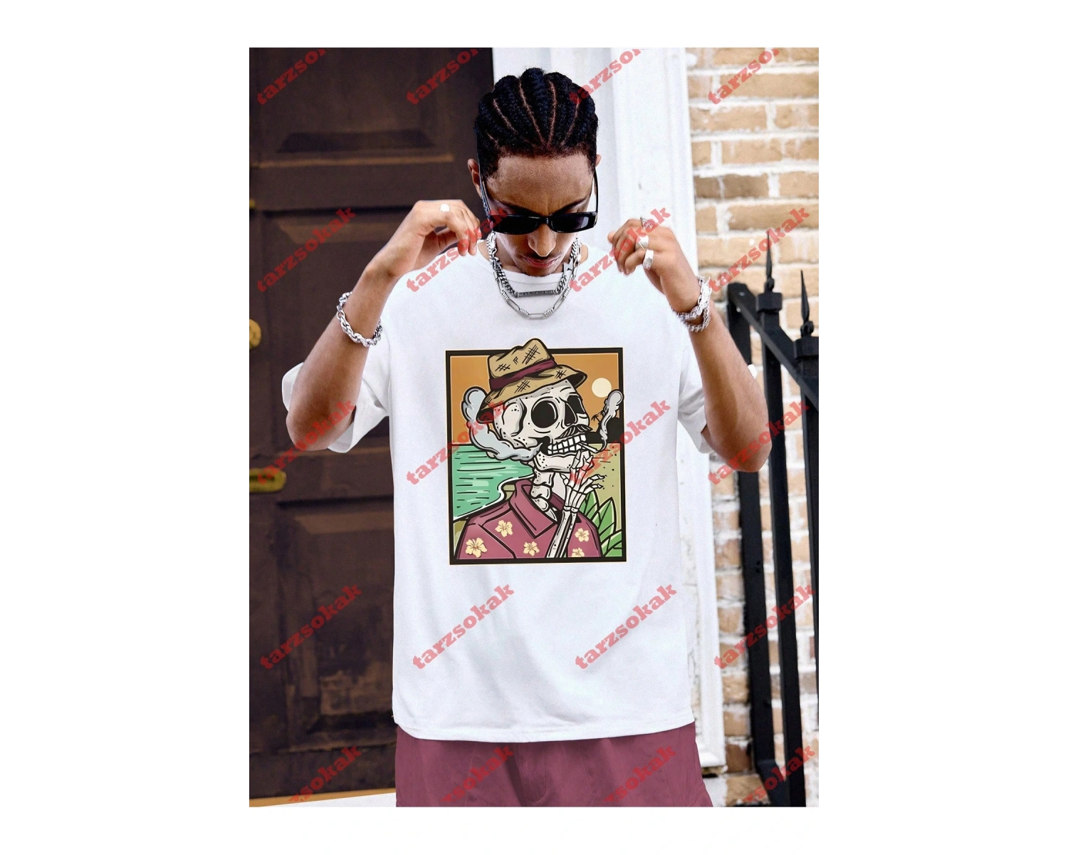 Model 3555 Erkek Yazlık Yuvarlak Yaka Kısa Kollu Günlük Tişört, Yaz