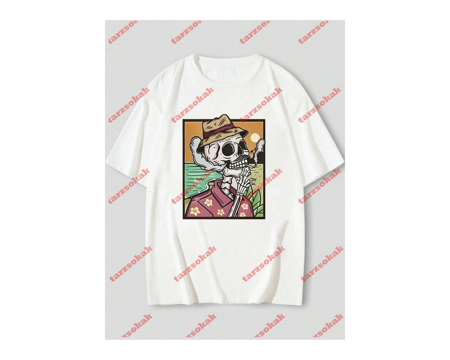 Model 3555 Erkek Yazlık Yuvarlak Yaka Kısa Kollu Günlük Tişört, Yaz