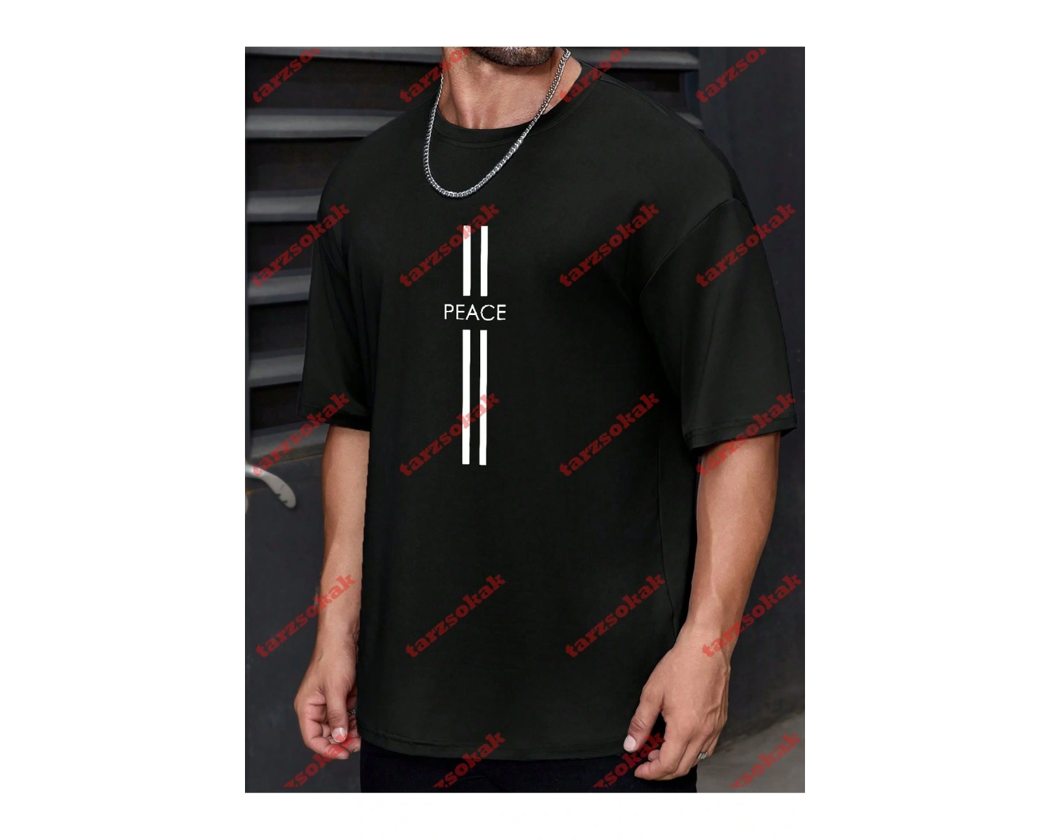 Model 3574 Erkek Yazlık Yuvarlak Yaka Kısa Kollu Günlük Tişört, Yaz