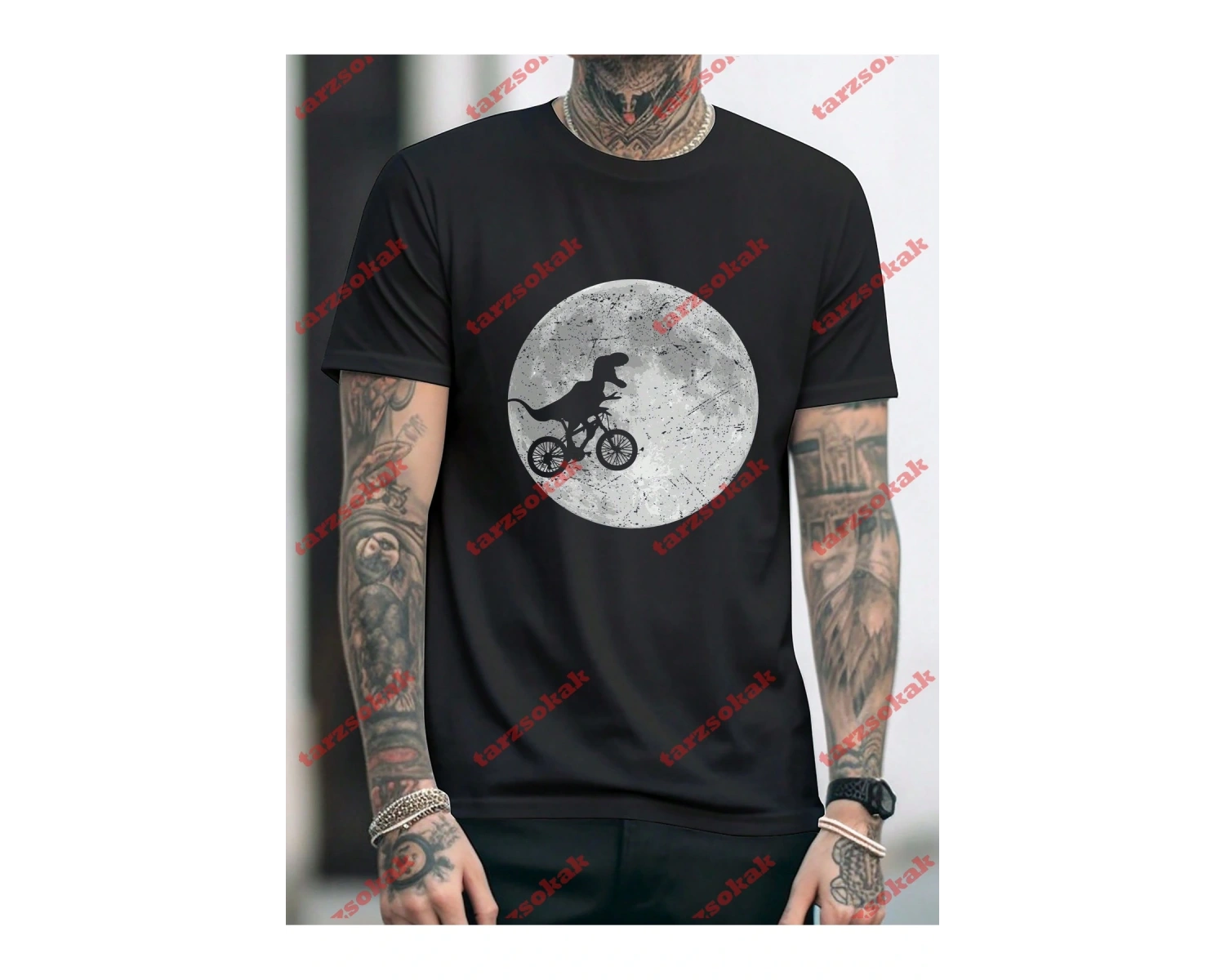 Model 3577 Erkek Yazlık Yuvarlak Yaka Kısa Kollu Günlük Tişört, Yaz