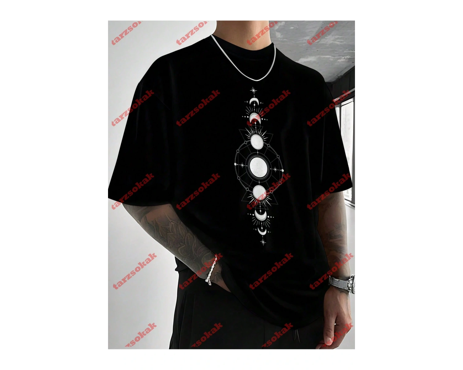 Model 3583 Erkek Yazlık Yuvarlak Yaka Kısa Kollu Günlük Tişört, Yaz