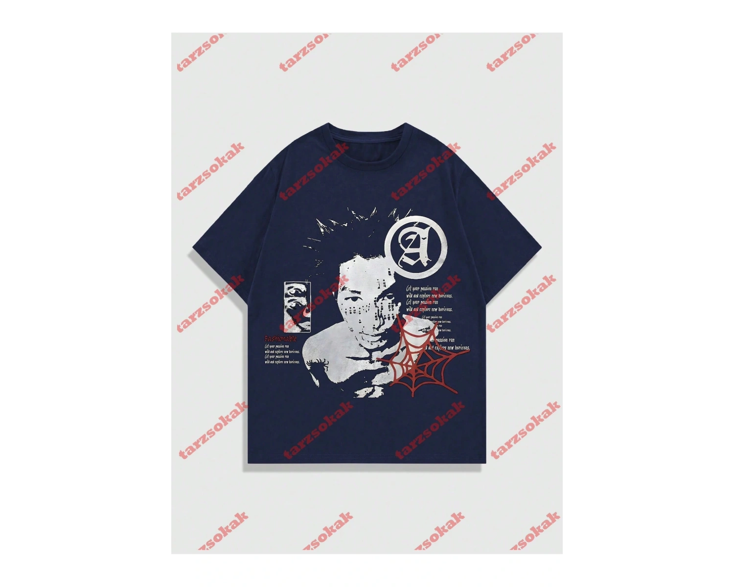 Model 3592 Erkek Yazlık Yuvarlak Yaka Kısa Kollu Günlük Tişört, Yaz