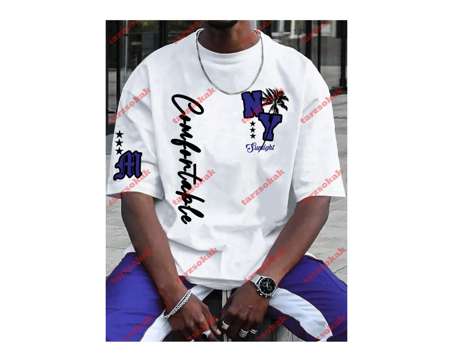 Model 3594 Erkek Yazlık Yuvarlak Yaka Kısa Kollu Günlük Tişört, Yaz