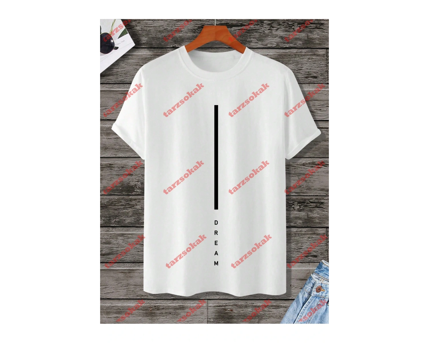 Model 3598 Erkek Yazlık Yuvarlak Yaka Kısa Kollu Günlük Tişört, Yaz