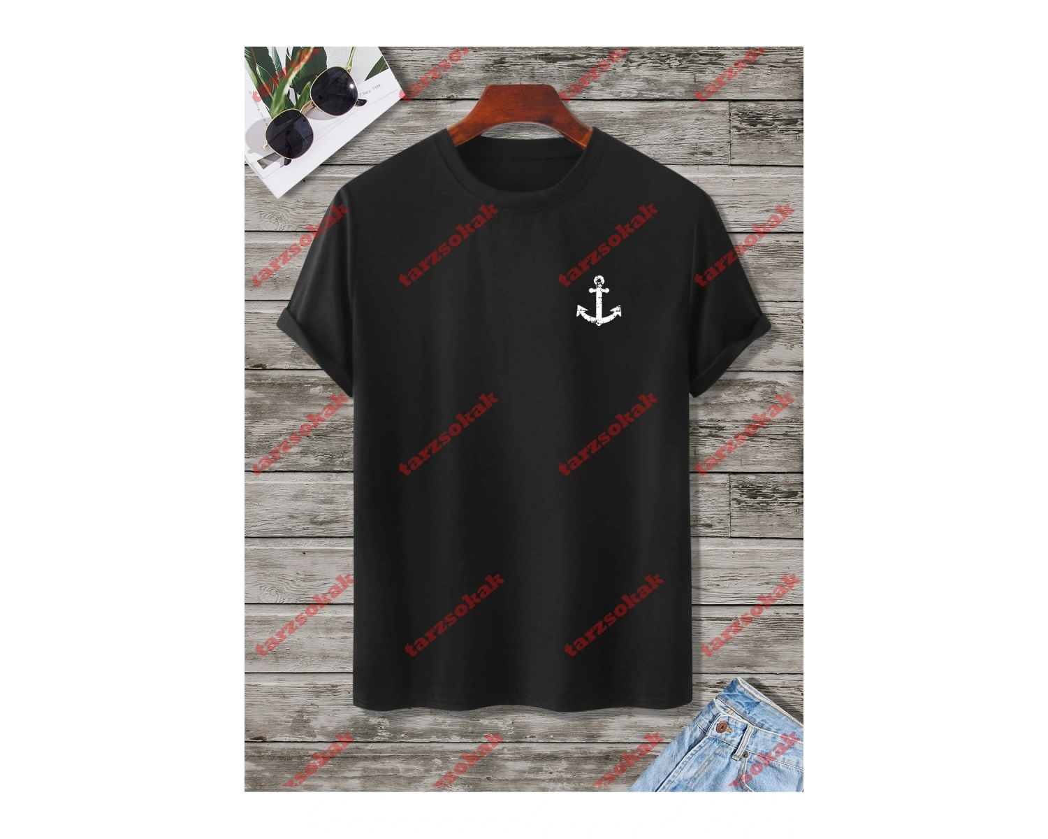 Model 3600 Erkek Yazlık Yuvarlak Yaka Kısa Kollu Günlük Tişört, Yaz