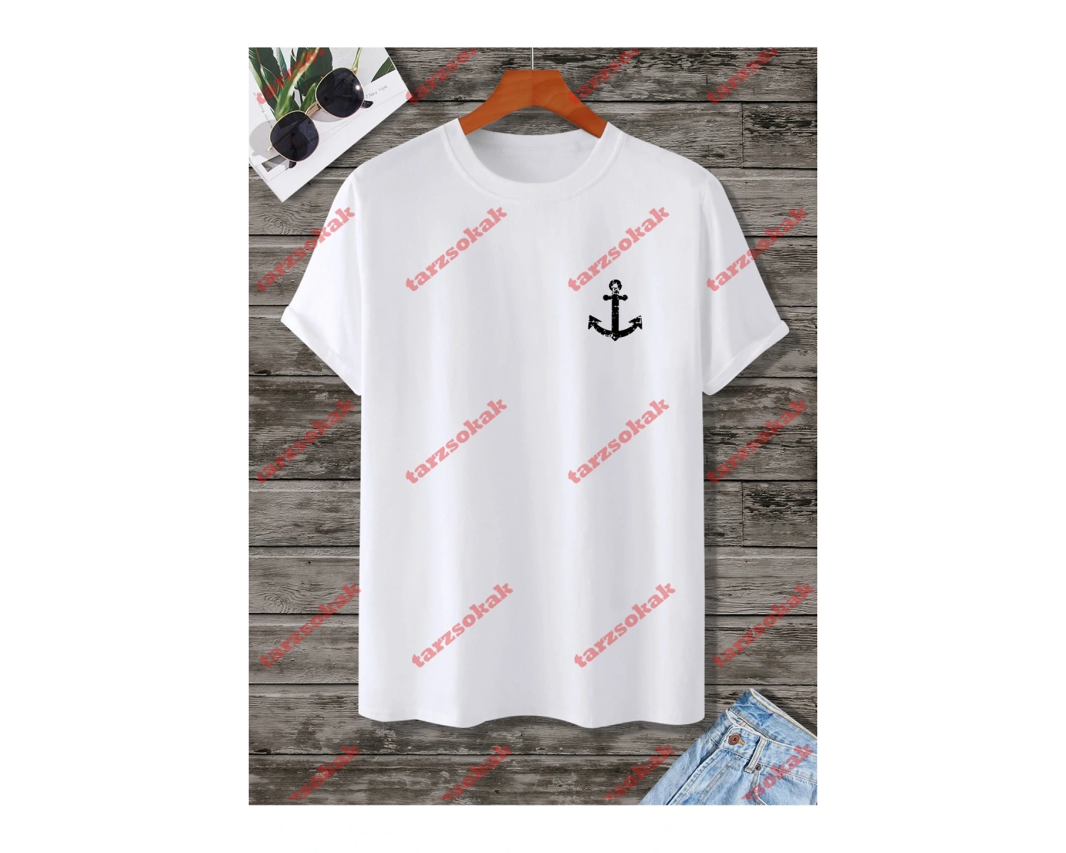 Model 3600 Erkek Yazlık Yuvarlak Yaka Kısa Kollu Günlük Tişört, Yaz