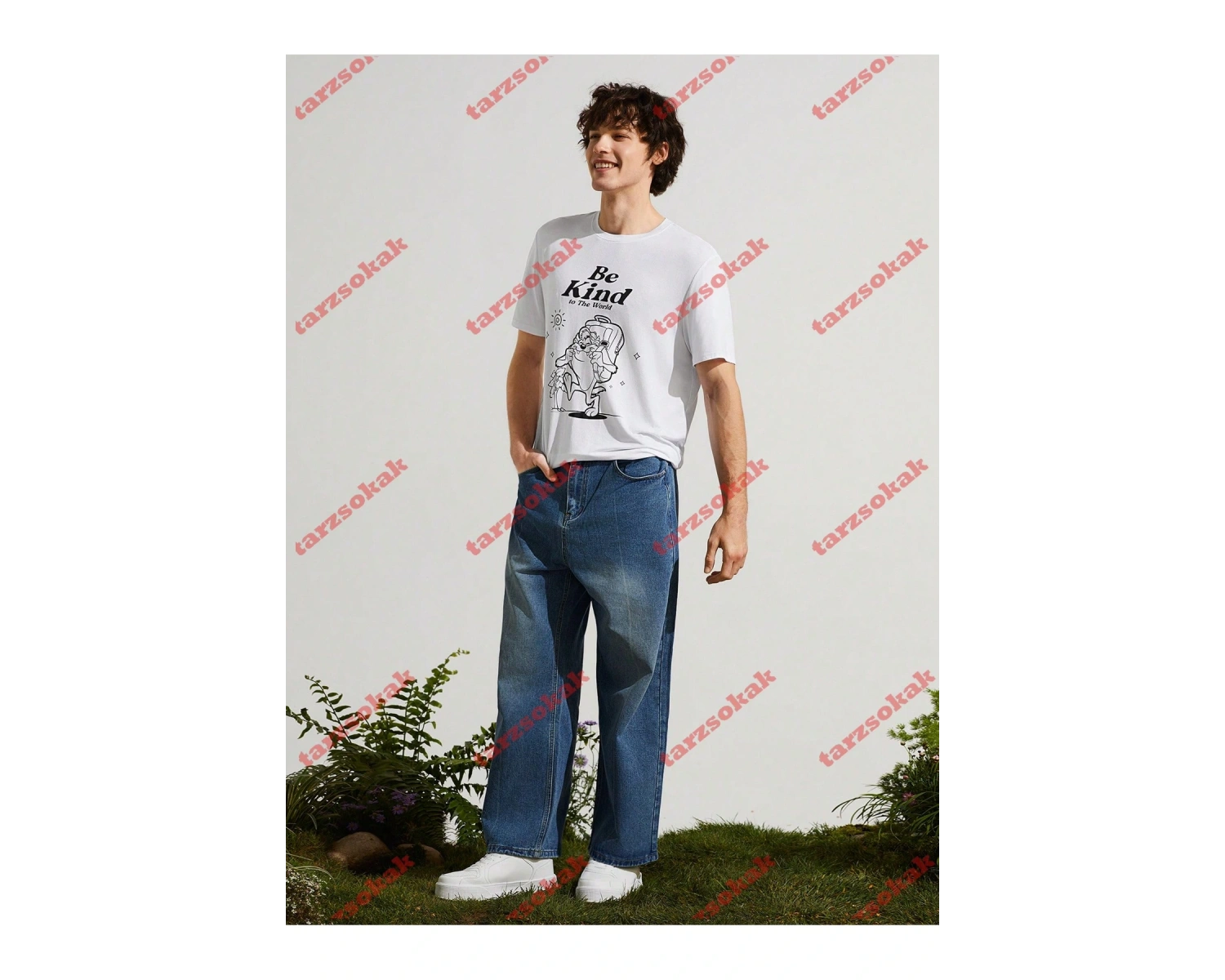 Model 3610 Erkek Yazlık Yuvarlak Yaka Kısa Kollu Günlük Tişört, Yaz