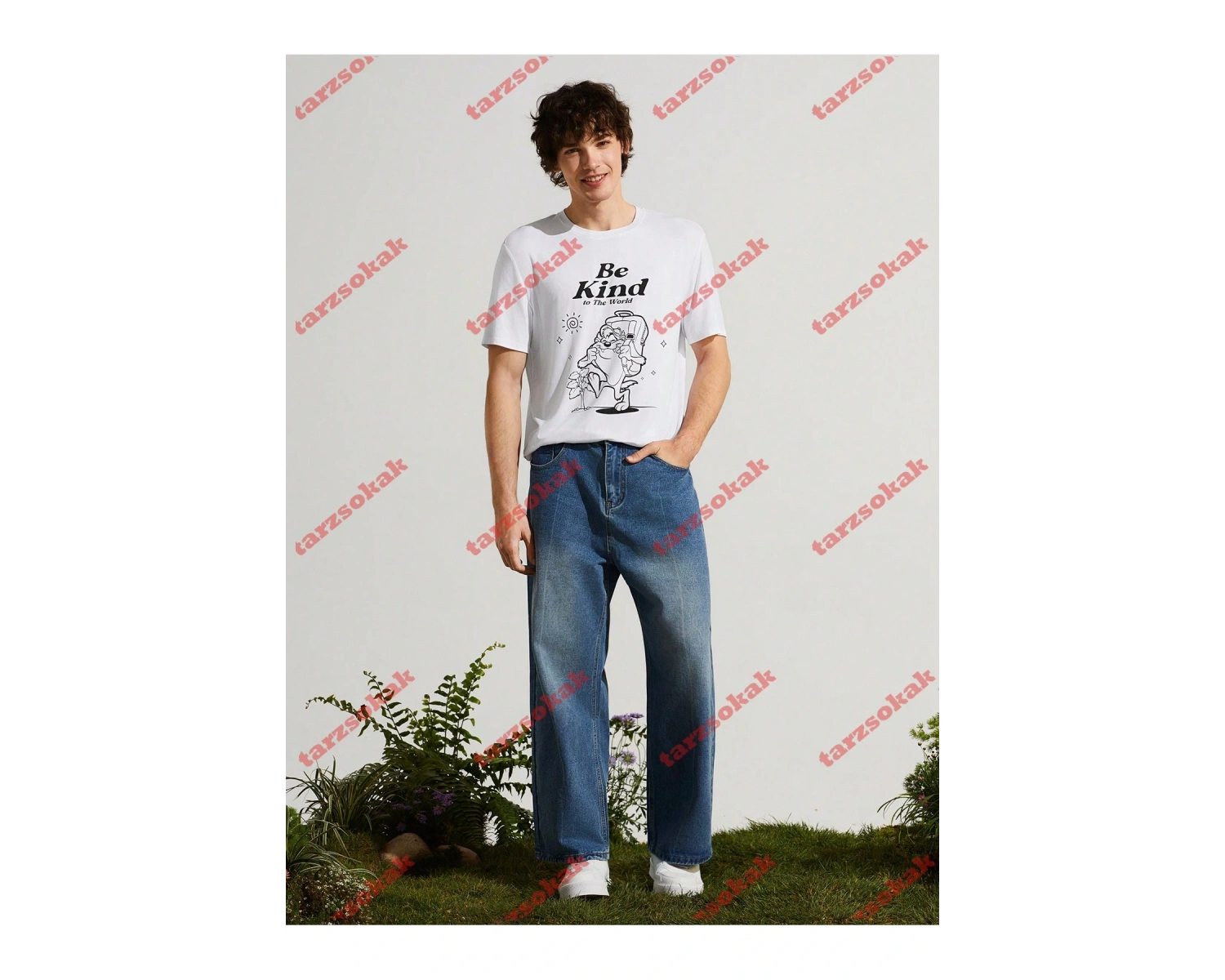 Model 3610 Erkek Yazlık Yuvarlak Yaka Kısa Kollu Günlük Tişört, Yaz