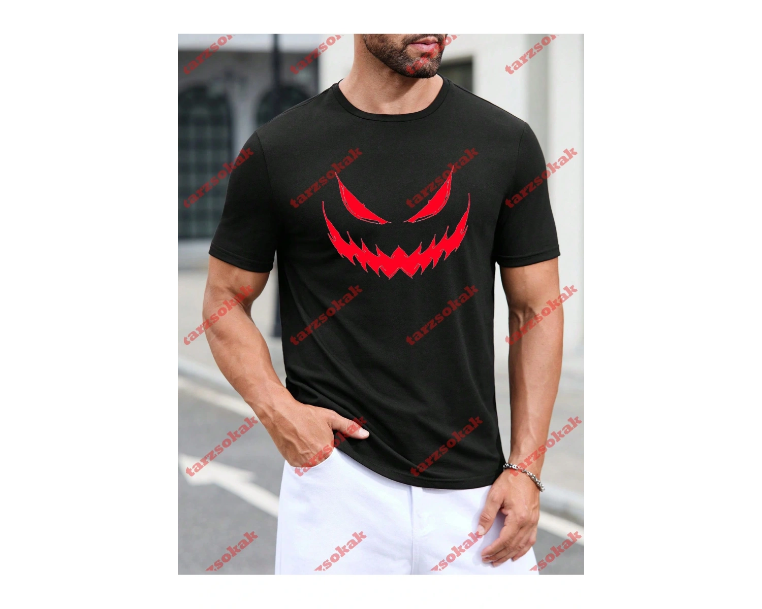 Model 3611 Erkek Yazlık Yuvarlak Yaka Kısa Kollu Günlük Tişört, Yaz