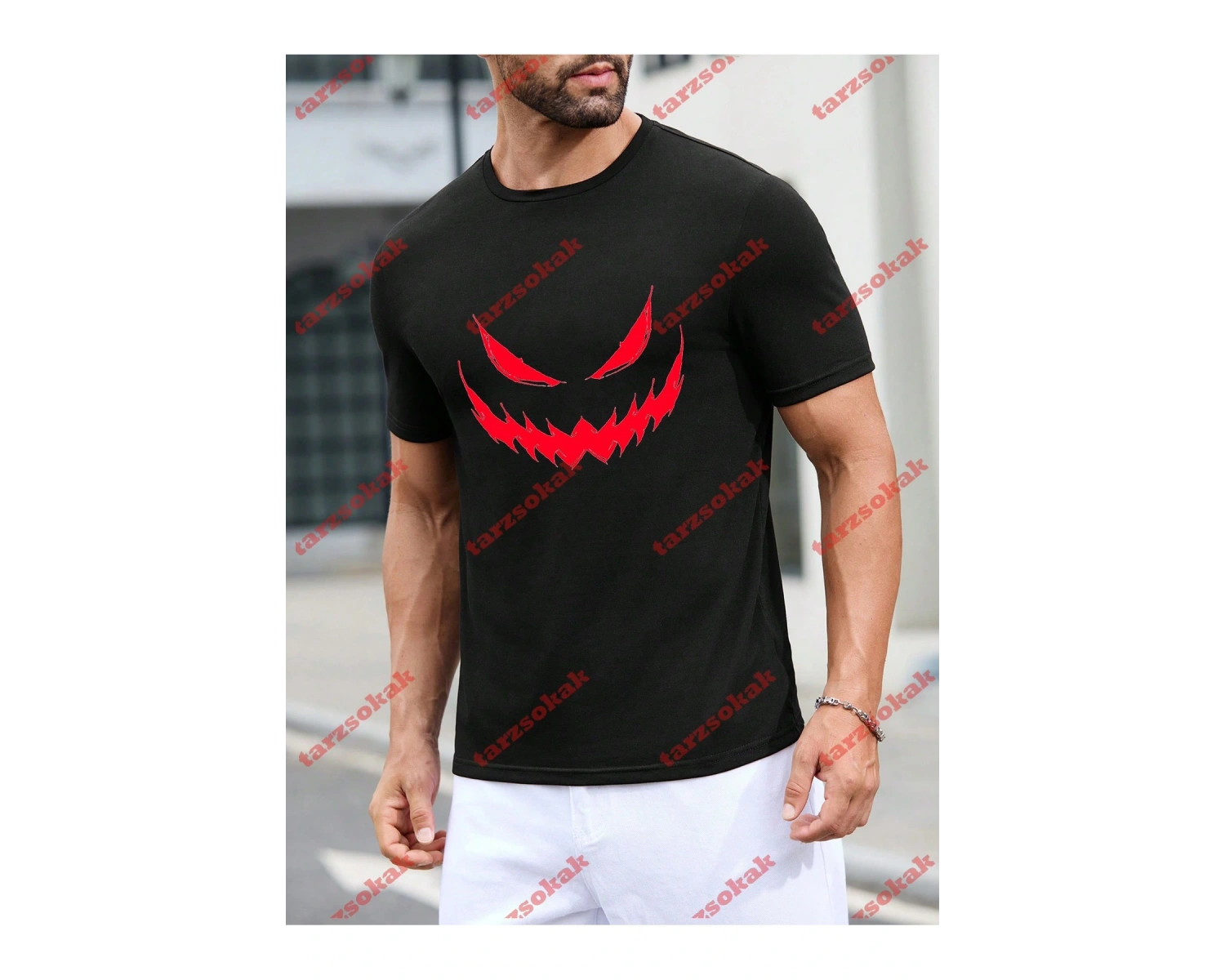 Model 3611 Erkek Yazlık Yuvarlak Yaka Kısa Kollu Günlük Tişört, Yaz