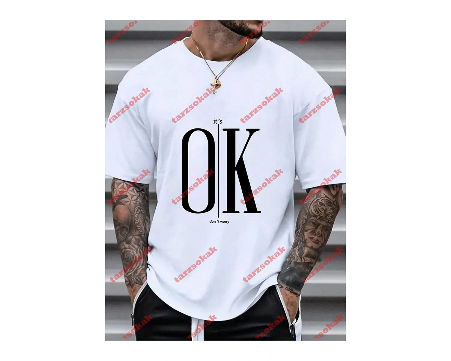 Model 3615 Erkek Yazlık Yuvarlak Yaka Kısa Kollu Günlük Tişört, Yaz