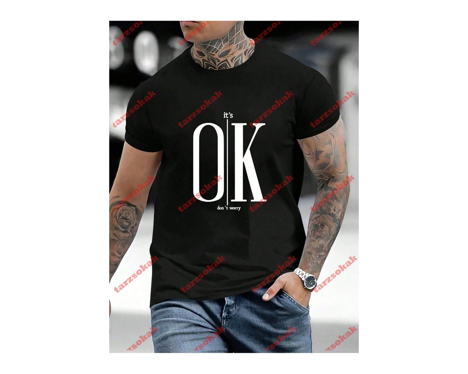 Model 3615 Erkek Yazlık Yuvarlak Yaka Kısa Kollu Günlük Tişört, Yaz