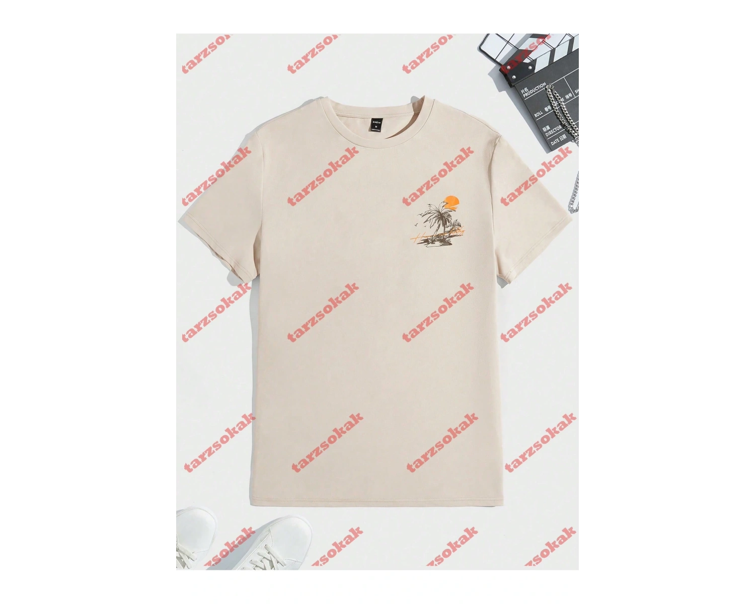 Model 3626 Erkek Yazlık Yuvarlak Yaka Kısa Kollu Günlük Tişört, Yaz