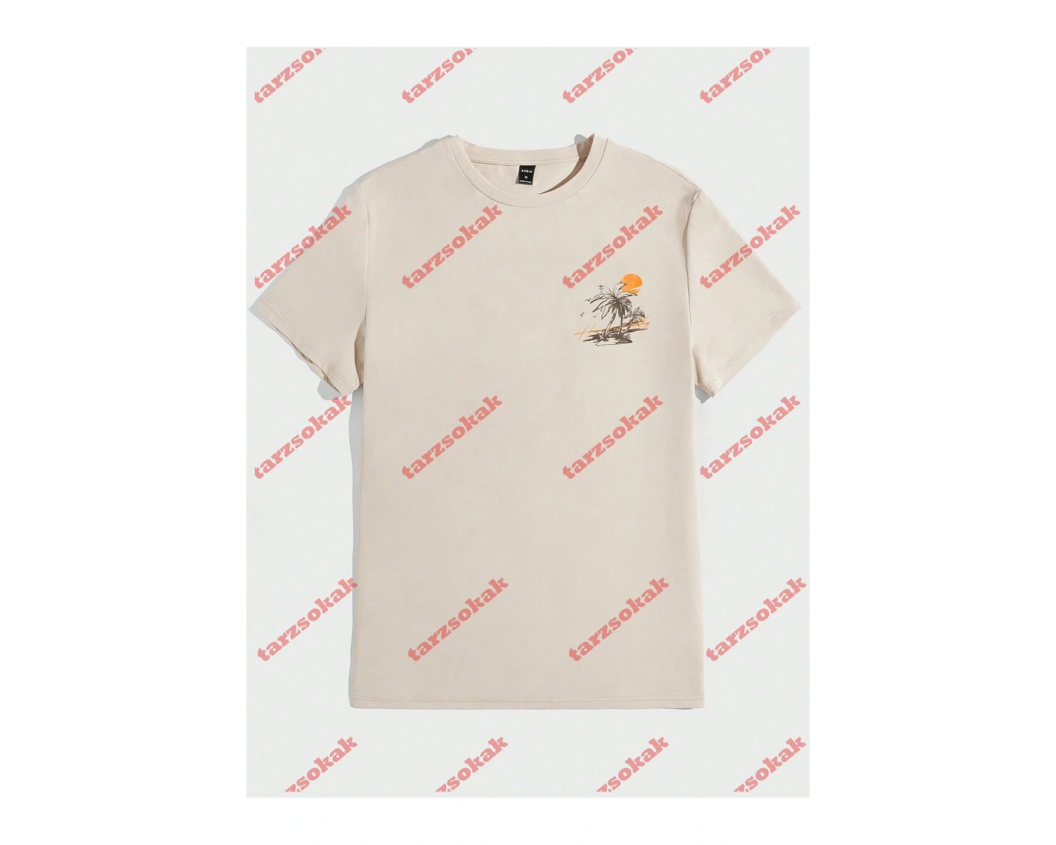 Model 3626 Erkek Yazlık Yuvarlak Yaka Kısa Kollu Günlük Tişört, Yaz