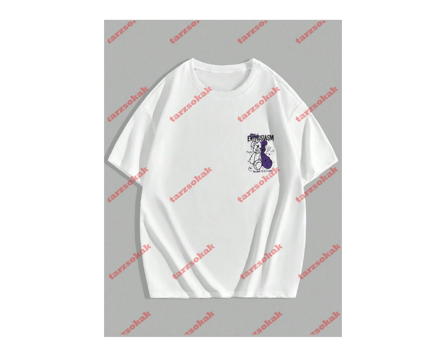 Model 3636 Erkek Yazlık Yuvarlak Yaka Kısa Kollu Günlük Tişört, Yaz