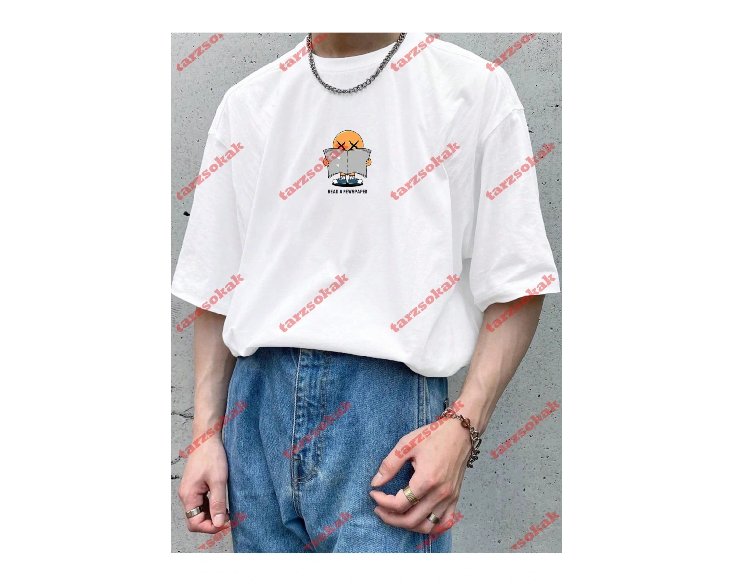 Model 3640 Erkek Yazlık Yuvarlak Yaka Kısa Kollu Günlük Tişört, Yaz