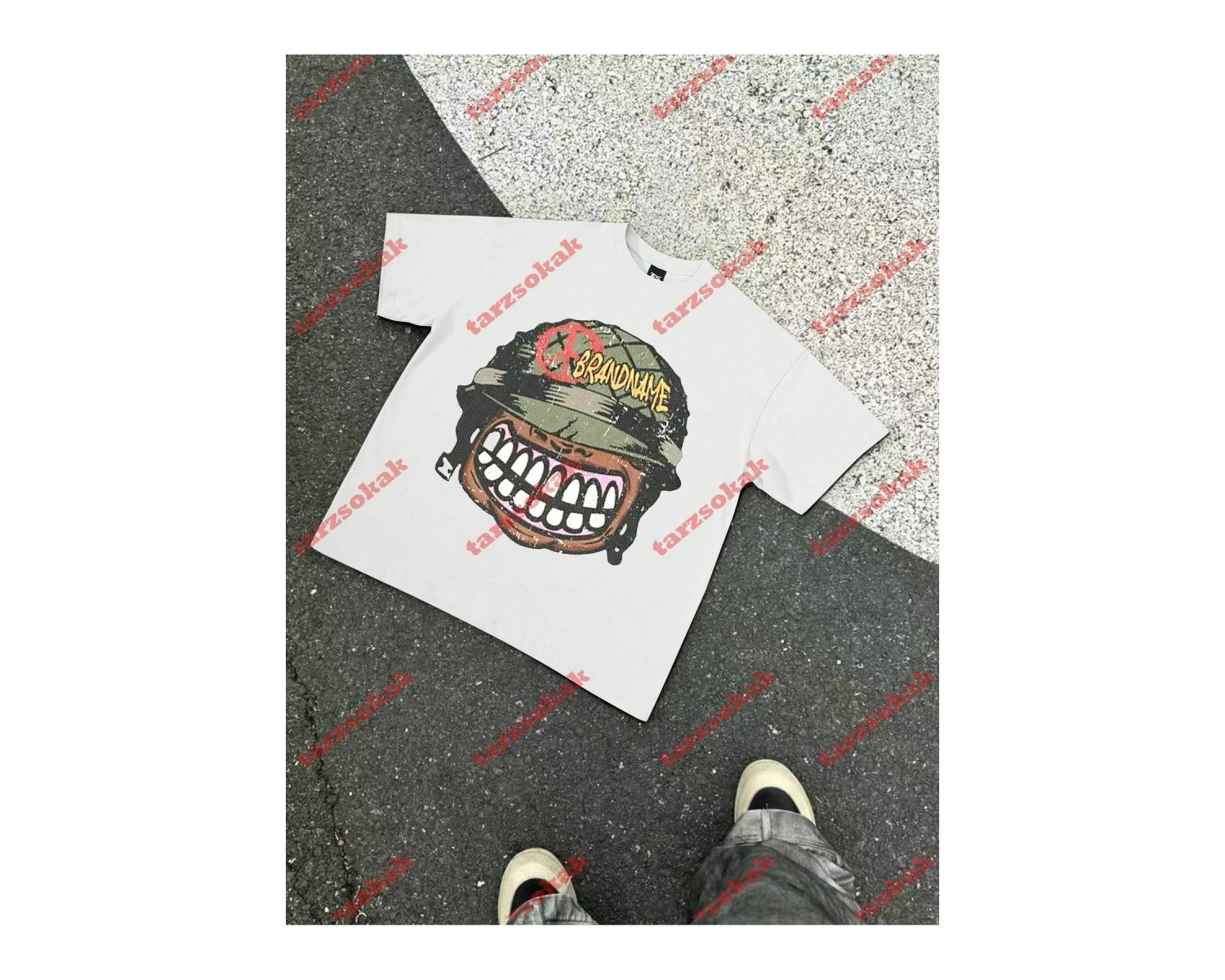 Model 3641 Erkek Yazlık Yuvarlak Yaka Kısa Kollu Günlük Tişört, Yaz