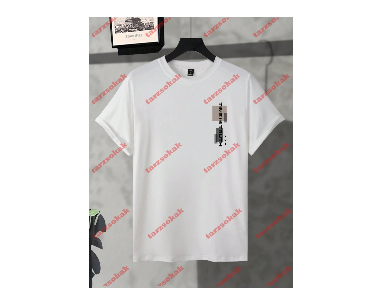 Model 3644 Erkek Yazlık Yuvarlak Yaka Kısa Kollu Günlük Tişört, Yaz