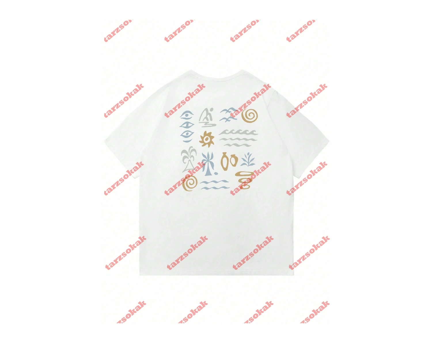 Model 3645 Erkek Yazlık Yuvarlak Yaka Kısa Kollu Günlük Tişört, Yaz