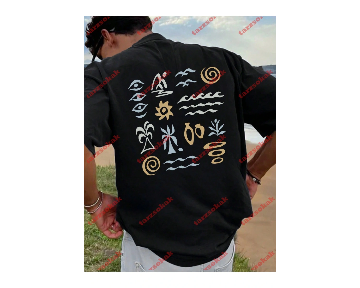 Model 3645 Erkek Yazlık Yuvarlak Yaka Kısa Kollu Günlük Tişört, Yaz