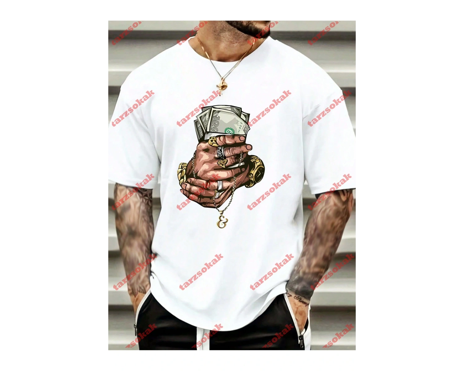 Model 3648 Erkek Yazlık Yuvarlak Yaka Kısa Kollu Günlük Tişört, Yaz