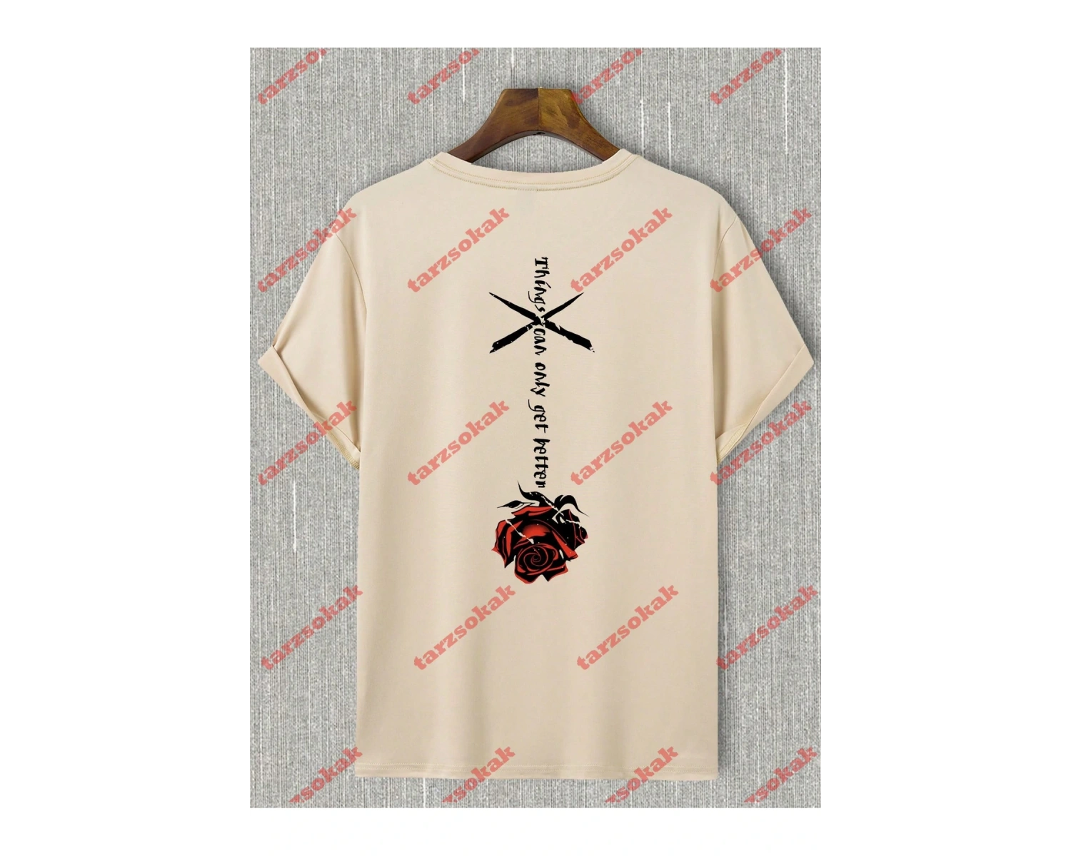 Model 3650 Erkek Yazlık Yuvarlak Yaka Kısa Kollu Günlük Tişört, Yaz