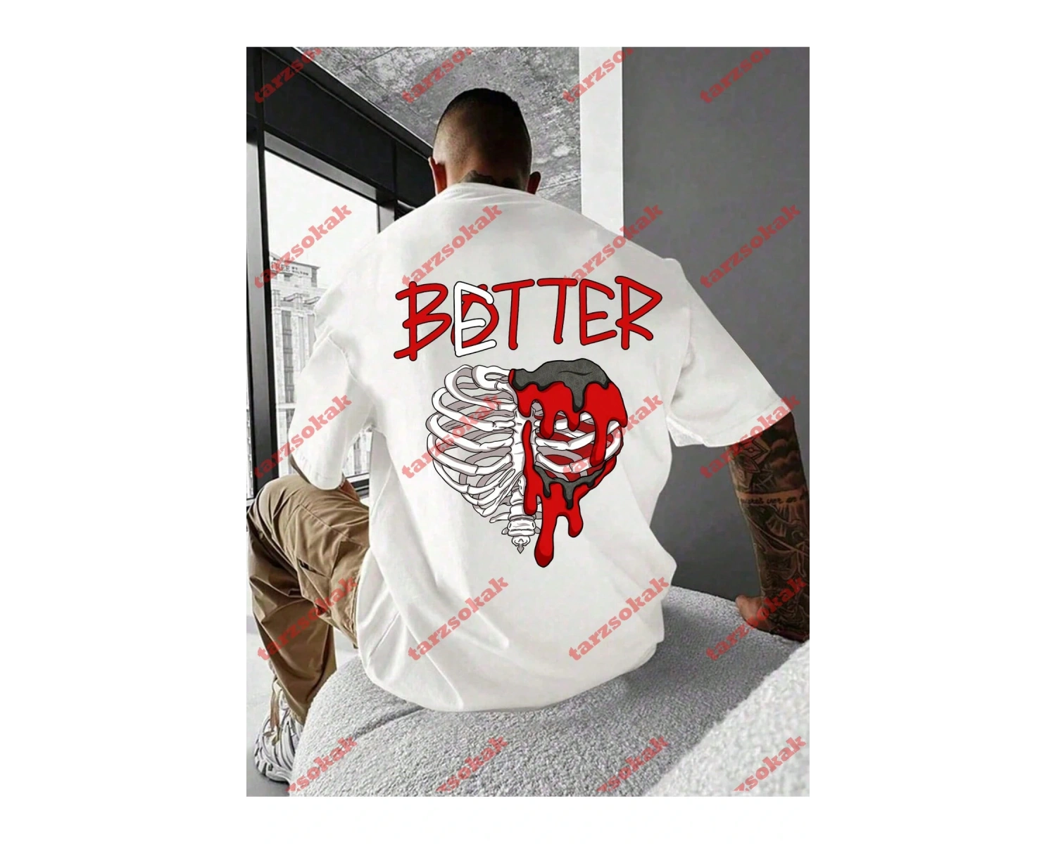 Model 3651 Erkek Yazlık Yuvarlak Yaka Kısa Kollu Günlük Tişört, Yaz