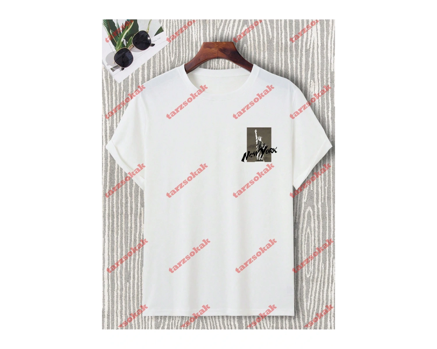 Model 3659 Erkek Yazlık Yuvarlak Yaka Kısa Kollu Günlük Tişört, Yaz