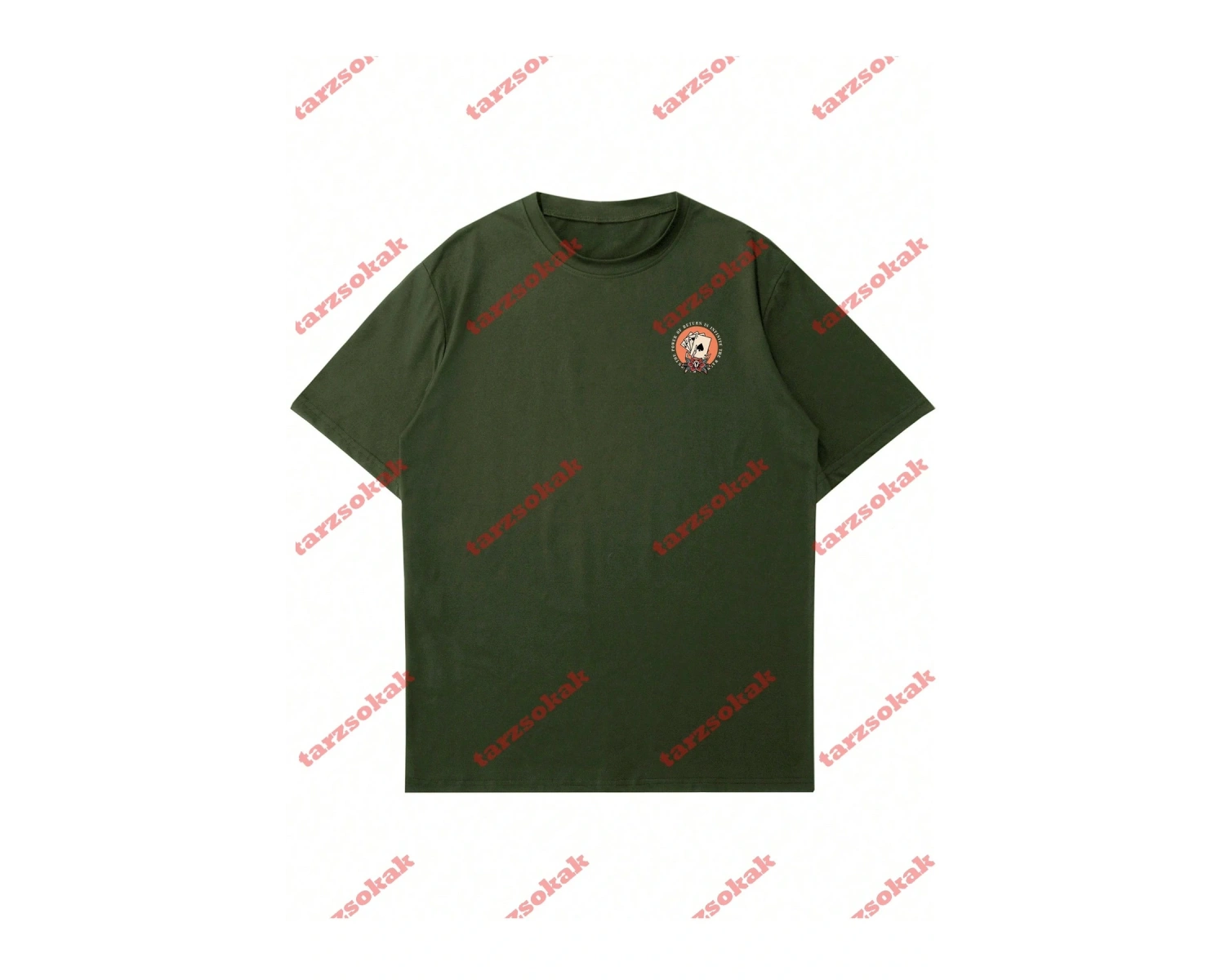 Model 3663 Erkek Yazlık Yuvarlak Yaka Kısa Kollu Günlük Tişört, Yaz