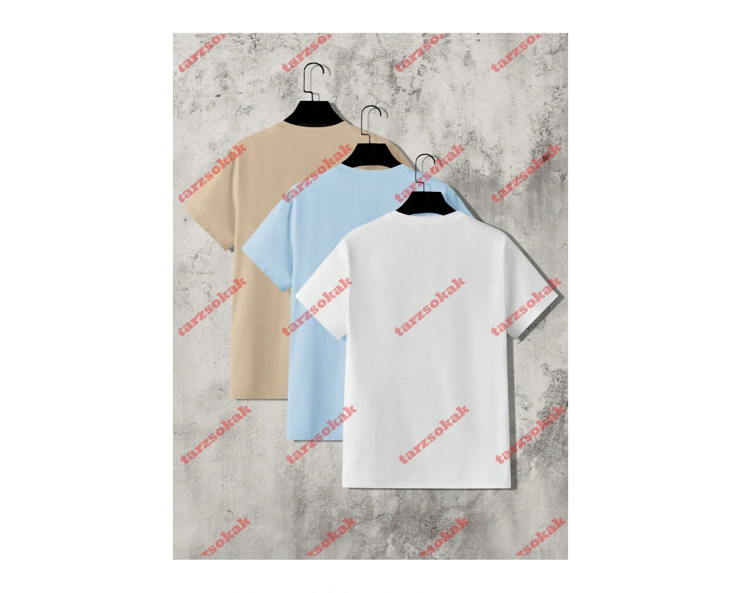 Model 3673 Erkek Yazlık Yuvarlak Yaka Kısa Kollu Günlük Tişört, Yaz