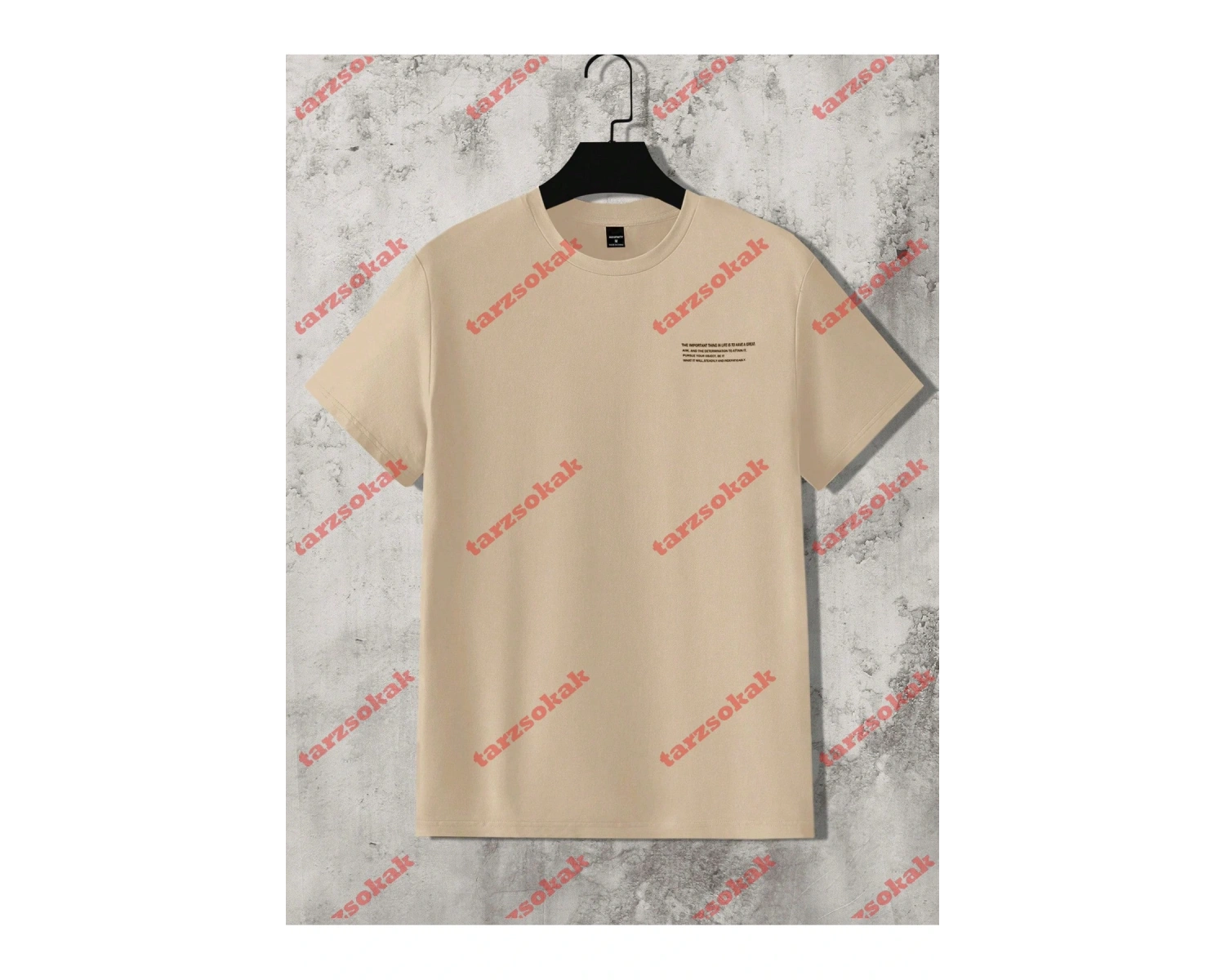 Model 3673 Erkek Yazlık Yuvarlak Yaka Kısa Kollu Günlük Tişört, Yaz