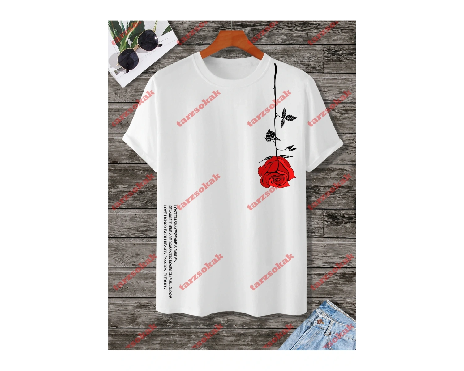 Model 3679 Erkek Yazlık Yuvarlak Yaka Kısa Kollu Günlük Tişört, Yaz