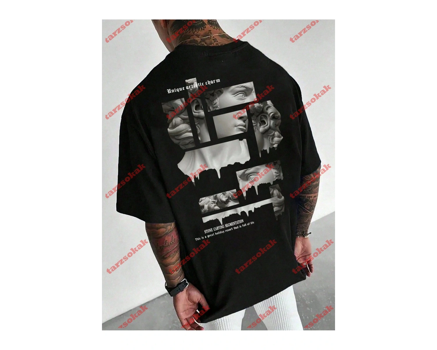 Model 3687 Erkek Yazlık Yuvarlak Yaka Kısa Kollu Günlük Tişört, Yaz