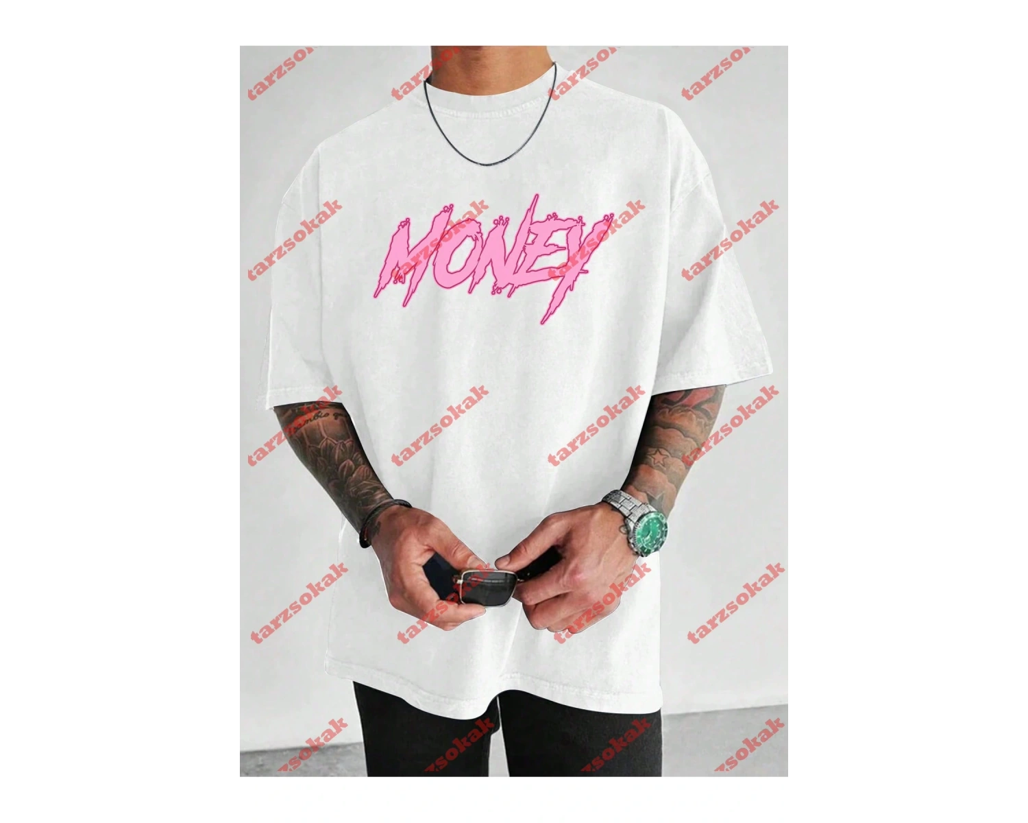 Model 3689 Erkek Yazlık Yuvarlak Yaka Kısa Kollu Günlük Tişört, Yaz