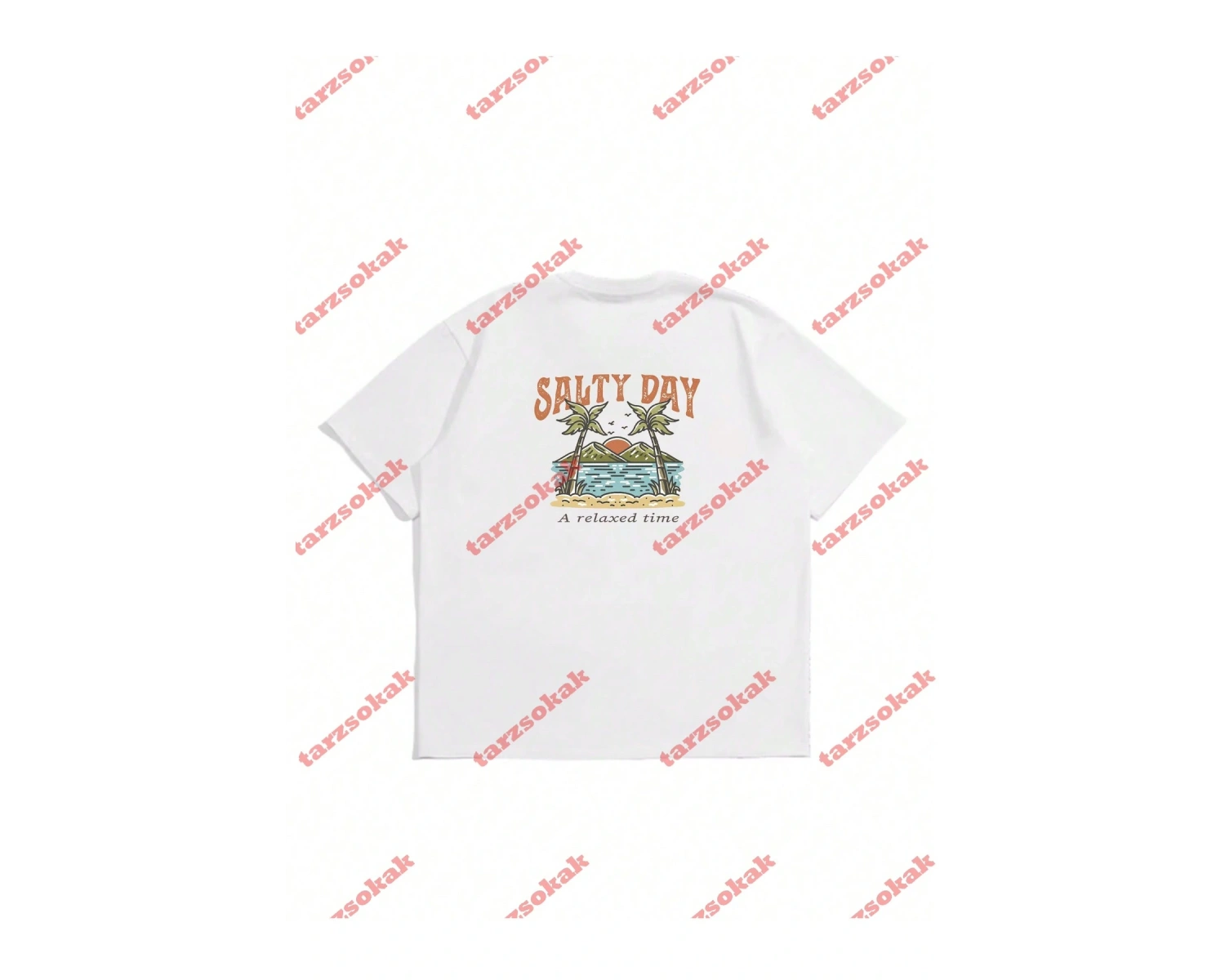 Model 3698 Erkek Yazlık Yuvarlak Yaka Kısa Kollu Günlük Tişört, Yaz