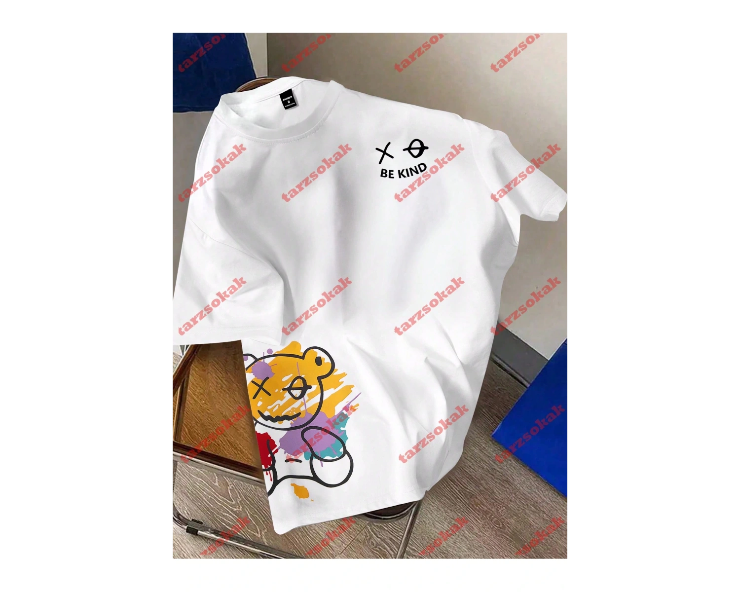 Model 3706 Erkek Yazlık Yuvarlak Yaka Kısa Kollu Günlük Tişört, Yaz