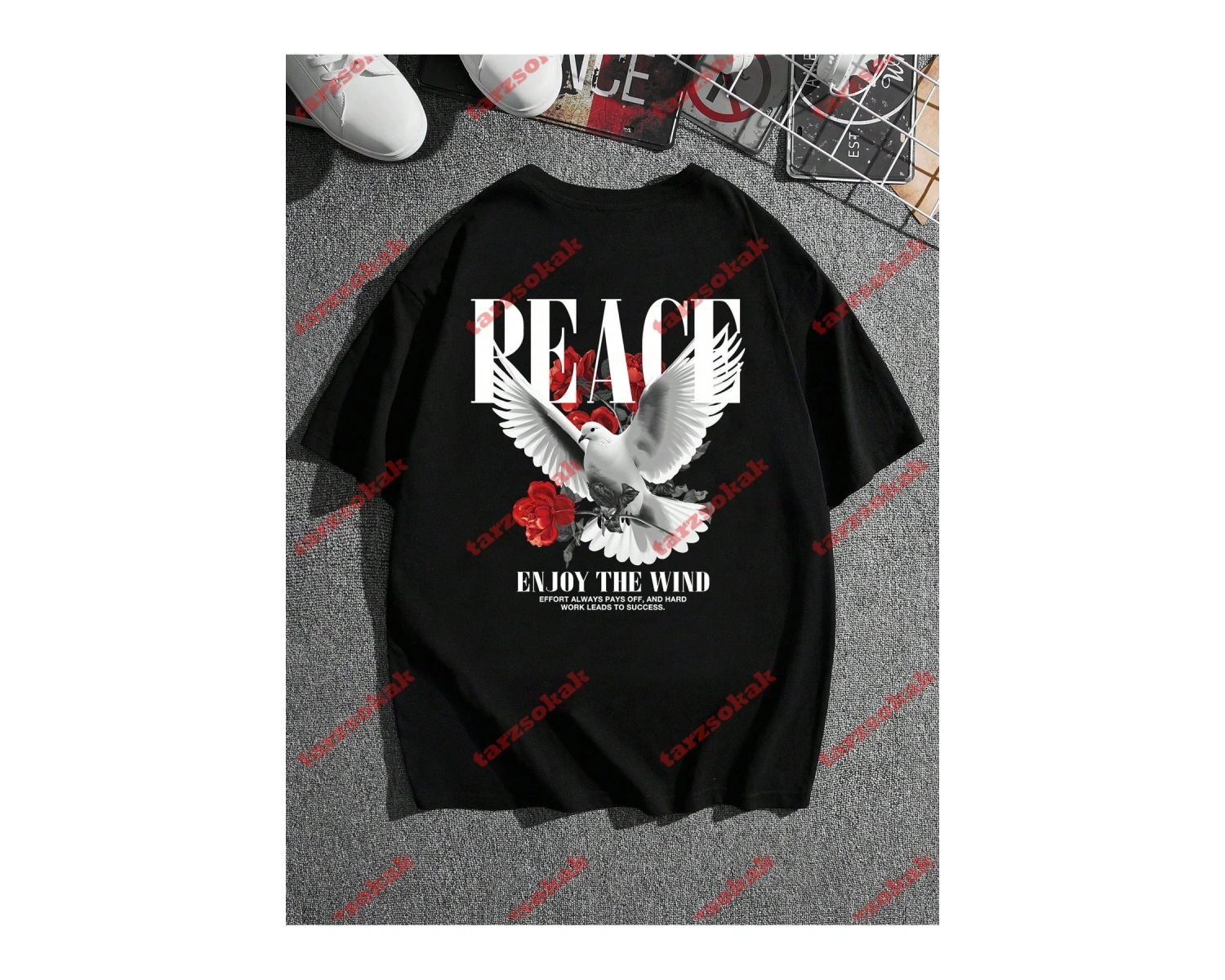 Model 3714 Erkek Yazlık Yuvarlak Yaka Kısa Kollu Günlük Tişört, Yaz