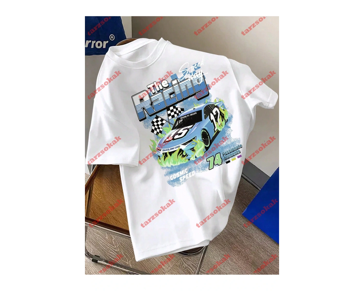 Model 3719 Erkek Yazlık Yuvarlak Yaka Kısa Kollu Günlük Tişört, Yaz