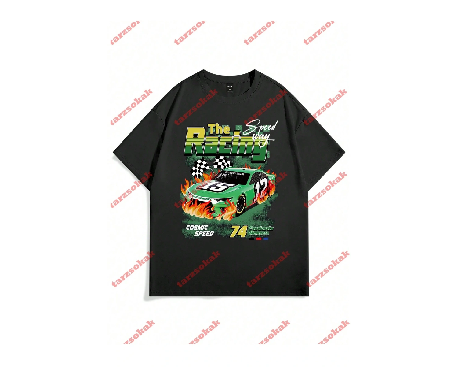 Model 3719 Erkek Yazlık Yuvarlak Yaka Kısa Kollu Günlük Tişört, Yaz