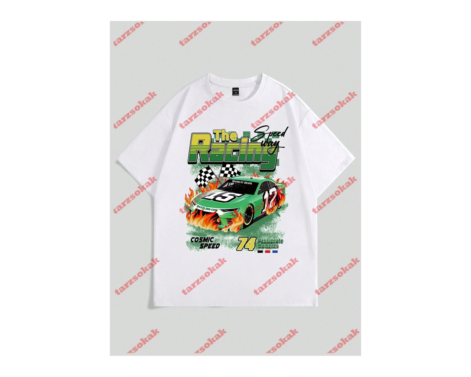 Model 3719 Erkek Yazlık Yuvarlak Yaka Kısa Kollu Günlük Tişört, Yaz