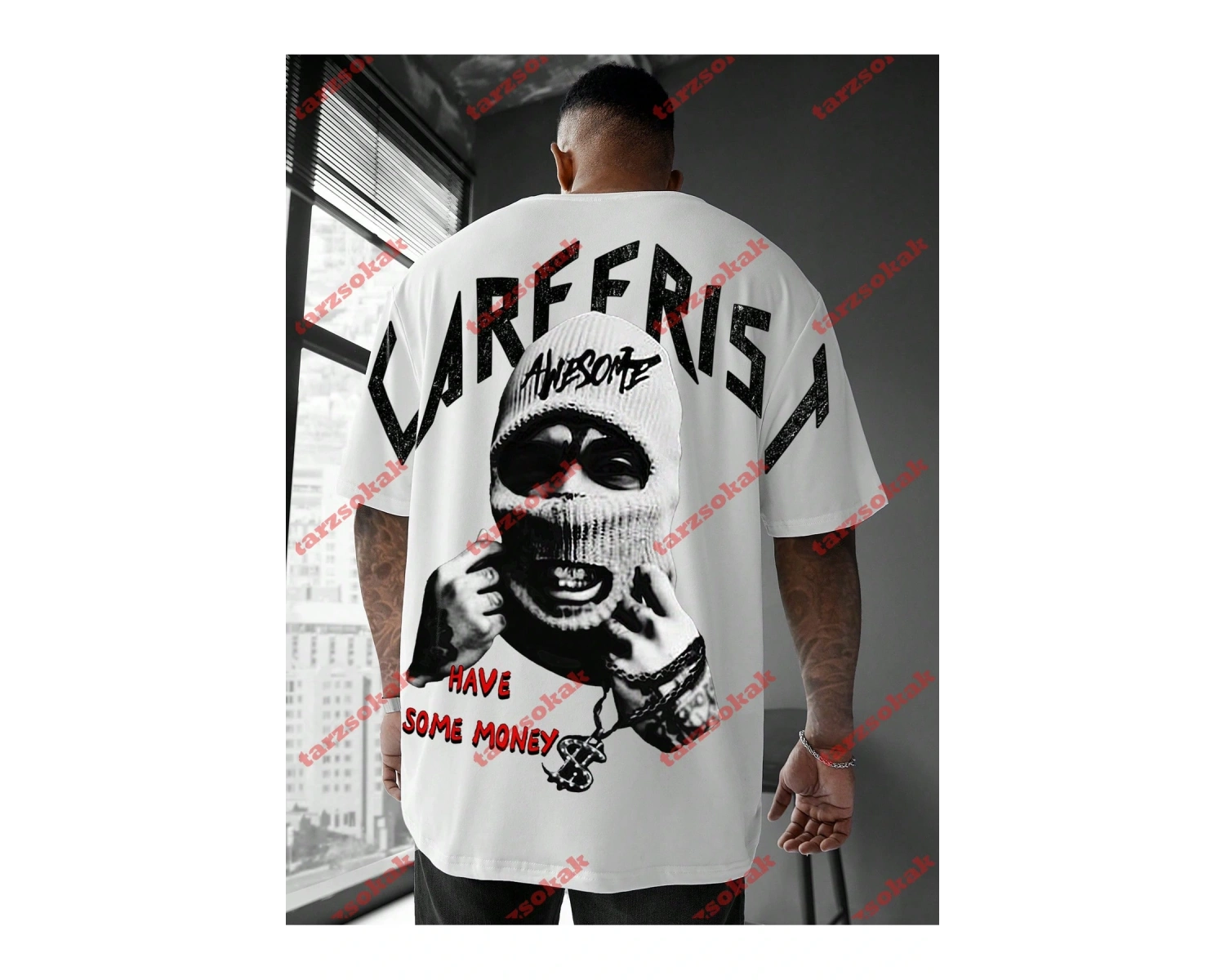 Model 3725 Erkek Yazlık Yuvarlak Yaka Kısa Kollu Günlük Tişört, Yaz